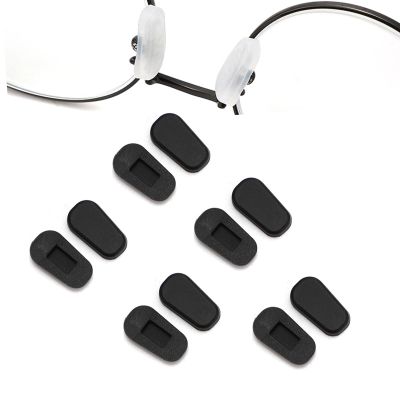 Eyeglass Nose Pads Covers Slip-on Silicone Glasses Nose Pad Anti Slip Soft Nose Pads for Eyeglasses Repair Kit(5 Pairs), Black/L