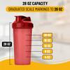 Mr. Pen- Shaker Bottles for Protein Mixes, 28 oz, 1 Pack, Red, Protein Shaker Bottle with Wire Whisk Ball, Blender Bottle view 3