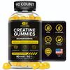 Effective Nutra Creatine Monohydrate Gummies - 1g Creatine per Gummy - Vegan Muscle & Strength Supplement for Men & Women - Supports Muscle Growth, Energy, Endurance - Lemon Flavor, Made in USA (90ct) view 1
