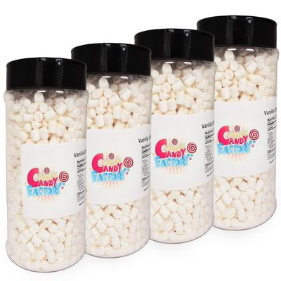 Sarah's Candy Factory Variety Dehydrated Marshmallow Bits, Vanilla Marshmallows in Jar, Assorted Marshmallows in Jar (Vanilla-Vanilla) 2 PACK (4 UNITS)
