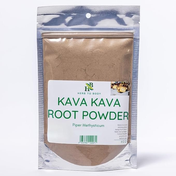 Herb To Body Kava Kava Root Powder - Vanuatu Kava 4oz, Finely Ground for Botanical Use, Traditional Preparations & Blends Flavor for a Tranquil Experience