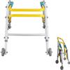 Gait Trainer, Folding Children's Walker Four-Wheeled Standing Training Walker Disability Fracture Rehabilitation Exercise Trolley (Size : 42-52cm) view 1