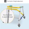 Gait Trainer, Folding Children's Walker Four-Wheeled Standing Training Walker Disability Fracture Rehabilitation Exercise Trolley (Size : 42-52cm) view 4