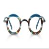 eyebobs - Pinhead | Premium Reading Glasses for Men and Women | Round Frame for Narrow Faces | Blue Stripe, 3.50 view 1