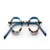 eyebobs - Pinhead | Premium Reading Glasses for Men and Women | Round Frame for Narrow Faces | Blue Stripe, 3.50 view 2