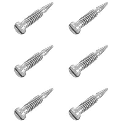 HALLMERS 6pcs 2mm x 1.4mm x 7.5mm Stainless Steel Eyeglass Hinge Screw Glasses Replacement Part - Optical Spring Insert Eye Wear Specs Repair Screw In Temple Joint Spectacles Bracket