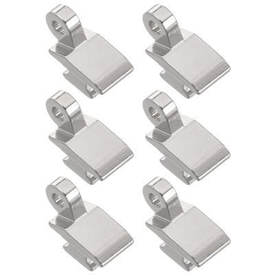 HALLMERS 6pcs 6.6mm x 4.5mm x 1.5mm Stainless Steel Front Hinge Three Barrel Style Glasses Replacement Part - Optical Acetate Frame Sink Flush Insert Eyeglass Specs Repair Joint Spectacles Bracket
