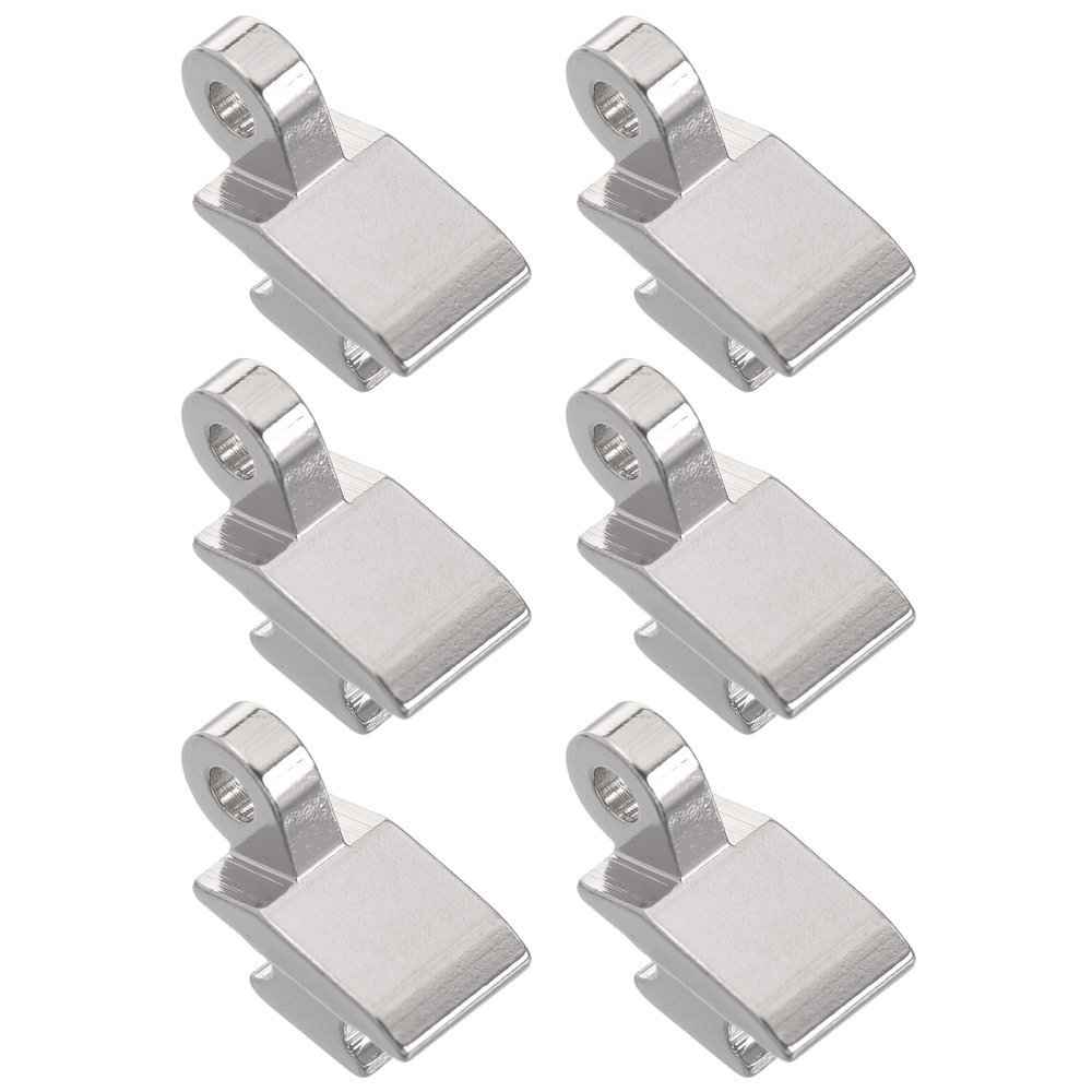 HALLMERS 6pcs 6.6mm x 4.5mm x 1.5mm Stainless Steel Front Hinge Three Barrel Style Glasses Replacement Part - Optical Acetate Frame Sink Flush Insert Eyeglass Specs Repair Joint Spectacles Bracket