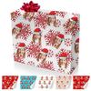 Funny Mug Personalized Face Christmas Gift Wrapping Paper Rolls for Men Women Kids, Custom Gift Wrapping Paper Jumbo with Plaid/Snowflakes/Santa Print for Gift Wrap, 58x 23inch 1-5 Rolls view 1