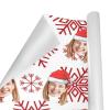 Funny Mug Personalized Face Christmas Gift Wrapping Paper Rolls for Men Women Kids, Custom Gift Wrapping Paper Jumbo with Plaid/Snowflakes/Santa Print for Gift Wrap, 58x 23inch 1-5 Rolls view 3