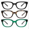 AMOMOMA 3 Pack Oversized Square Reading Glasses for Women,Stylish Retro Cute Blue Light Computer Womens Readers AM6122C1+C3+C4 2.5 view 3