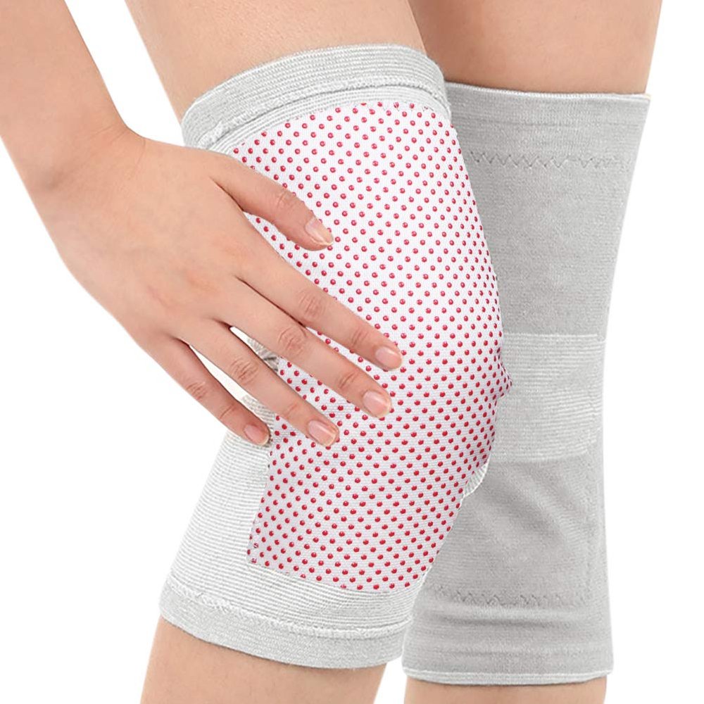 Self-heating Knee Brace Fleece Lined Knee Pads Magnetic Thermal Knee Wrap Support For Arthritis Joint Pain Soreness Cramps Meniscus Pain Muscle Pain Relief Therapy Compression Knee Warmer Protector