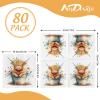 80Pcs Cute Highland Cow Paper Napkins Rustic Farmhouse Disposable Luncheon Napkins Cute Cow Dessert Dinner Hand Napkin for Home Kitchen Party Supplies, 6.5 x 6.5 Inch view 2
