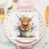 80Pcs Cute Highland Cow Paper Napkins Rustic Farmhouse Disposable Luncheon Napkins Cute Cow Dessert Dinner Hand Napkin for Home Kitchen Party Supplies, 6.5 x 6.5 Inch view 4