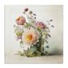 Spring Floral Bouquet Cottage, 17 x 17 Inch Canvas Wall Art view 1