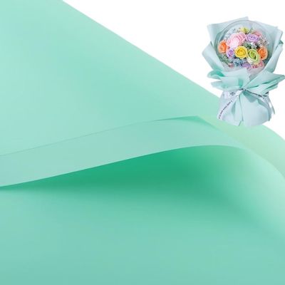 20 Pcs Double Sided Color Flower Wrapping Paper,Waterproof Valentine's Day Bouquet Wrapping Paper 23x23Inch Used for DIY Crafts, Gift Packaging, Flower Shop Bouquet Packaging (Blue)