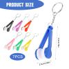 7 Pcs Glasses Cleaner Tool, Mini Sun Glasses Eyeglass Microfiber Spectacles Cleaner with Keychain, Soft Cleaning Cloth Clip for Sunglasses, Eye Glasses Lens Surface Cleaner (7 Colors) view 2