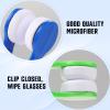 7 Pcs Glasses Cleaner Tool, Mini Sun Glasses Eyeglass Microfiber Spectacles Cleaner with Keychain, Soft Cleaning Cloth Clip for Sunglasses, Eye Glasses Lens Surface Cleaner (7 Colors) view 3