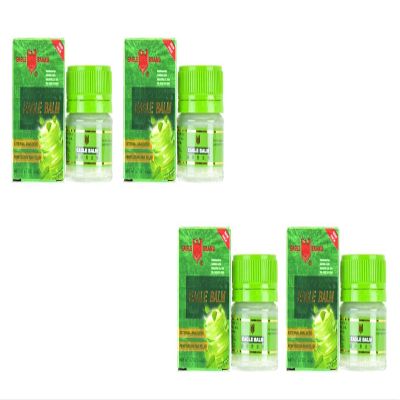 2 Packs - Twin Green Balm Essential Oil - Bon Hu Dau Cu La Con O - 20g per Glass Jar x 4 Jars per Order