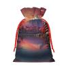 SSIMOO Japan Mount Fuji Landscape Artisan Crafted Burlap Drawstring Gift Bag - Perfect Christmas And Holiday Fabric Gift Bag view 2