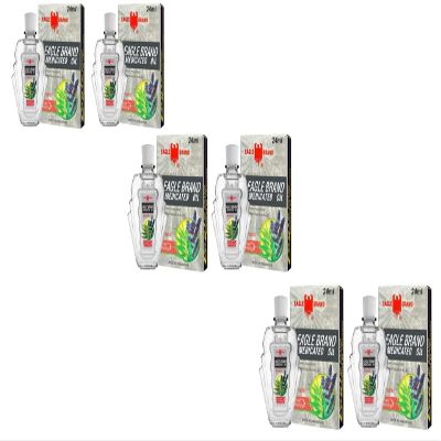 3 Packs - White Twin Essentail Medicated Oil - 6 Chai Dau Con O Trang - 24mL per Bottle with 6 Bottles per Order - Made in Singapore