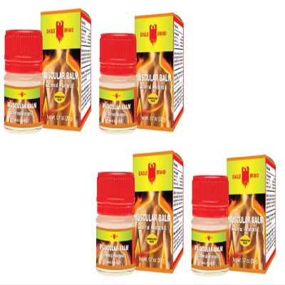2 Packs - Twin Muscular Balm Eagle Essentail Oil - Bon Hu Eagle Muscular Balm - 20g per Jar with 4 Jars per Order