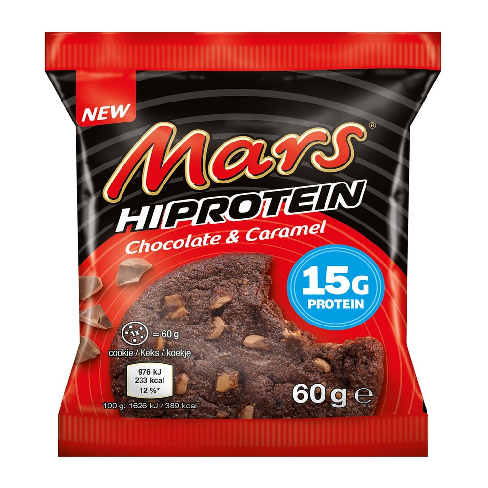 Mars HiProtein Cookies, Chocolate and Caramel, 12x60g