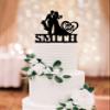 Skateboarders Wedding Cake Topper,Custom cake topper with skate,Mr and Mrs Skateboarders Cake Toppers,Skateboarding Theme Wedding Topper for Wedding Engagement Anniversary Party Decal. view 1
