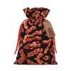 NEZIH Bacon Pattern Print Christmas Gift Bag - Drawstring Christmas Bag For Presents, Burlap Xmas Favor Bag Small Size view 1