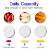 ADHYRO Extra Small Single Pill Box for Purse (3 Pack), Aluminum Screw Top Pill Container, 3 Times a Day Portable Waterproof Single Pill Case for Vitamins, Fish Oils, Supplements (White) view 2