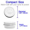ADHYRO Extra Small Single Pill Box for Purse (3 Pack), Aluminum Screw Top Pill Container, 3 Times a Day Portable Waterproof Single Pill Case for Vitamins, Fish Oils, Supplements (White) view 4
