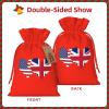 American Flag And British Flag Christmas Gift Bags Holiday Gift Bags -Christmas Bags For Gifts For Christmas Party Decorations -Christmas Gift Wrap view 3