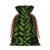 ZISHAK Natural Plant Silhouette Fern Leaf Delicate Burlap Drawstring Gift Bag-Artisanal Fabric Gift Bag Perfect For Christmas view 2