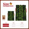 ZISHAK Natural Plant Silhouette Fern Leaf Delicate Burlap Drawstring Gift Bag-Artisanal Fabric Gift Bag Perfect For Christmas view 4