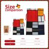 ZISHAK Composition In Red Yellow Blue And Black Delicate Burlap Drawstring Gift Bag-Artisanal Fabric Gift Bag Perfect For Christmas view 4