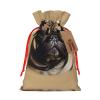 ZISHAK Pug Dogs Delicate Burlap Drawstring Gift Bag-Artisanal Fabric Gift Bag Perfect For Christmas view 1