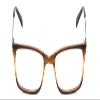 Calabria Ernest 4679 Square Reading Glasses +2.50 Brown Honey Clear Gradient Mist Men Women view 2