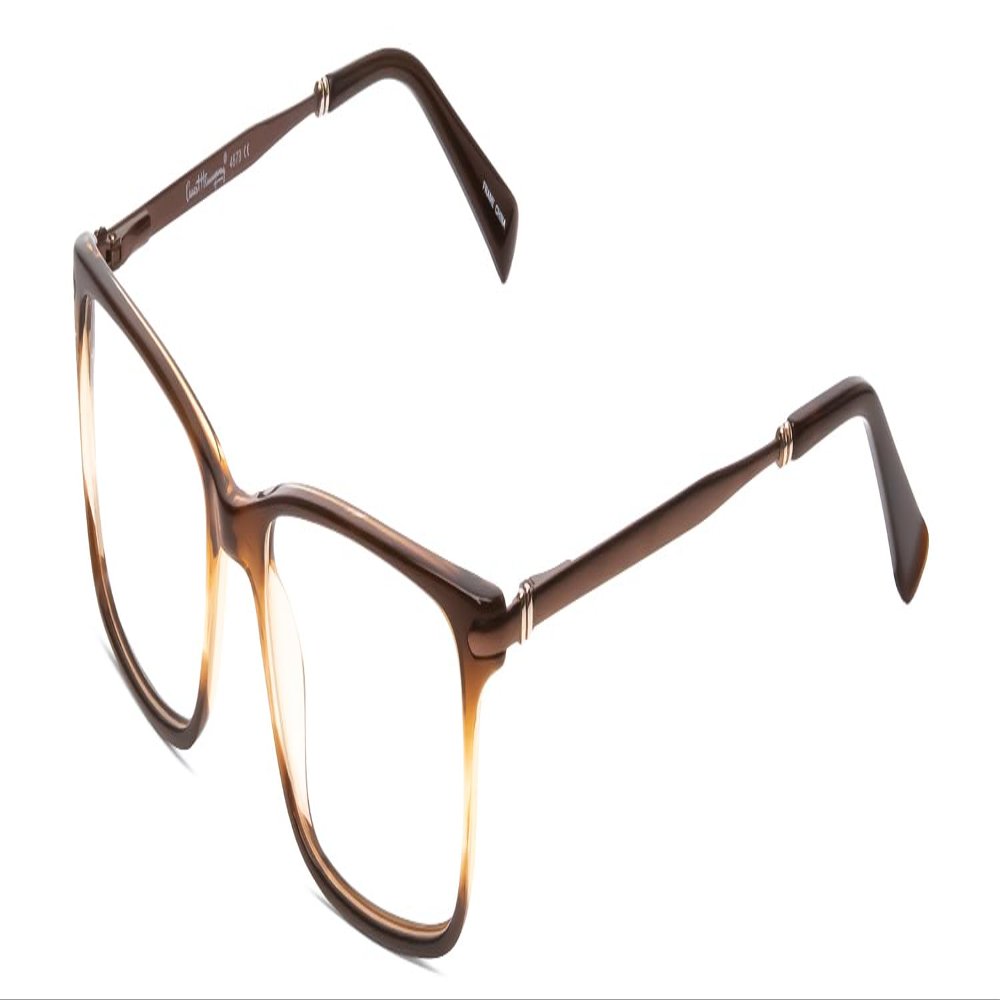 Calabria Ernest 4679 Square Reading Glasses +1.75 Brown Honey Clear Gradient Mist Men Women