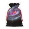 ZISHAK Colorful Galaxy Delicate Burlap Drawstring Gift Bag-Artisanal Fabric Gift Bag Perfect For Christmas view 2