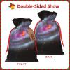 ZISHAK Colorful Galaxy Delicate Burlap Drawstring Gift Bag-Artisanal Fabric Gift Bag Perfect For Christmas view 3