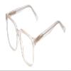 Calabria Ernest 4697 Square Blue Light Blocking Reading Glasses +0.50 Gloss Crystal Clear Men Women view 1