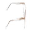 Calabria Ernest 4697 Square Blue Light Blocking Reading Glasses +0.50 Gloss Crystal Clear Men Women view 2