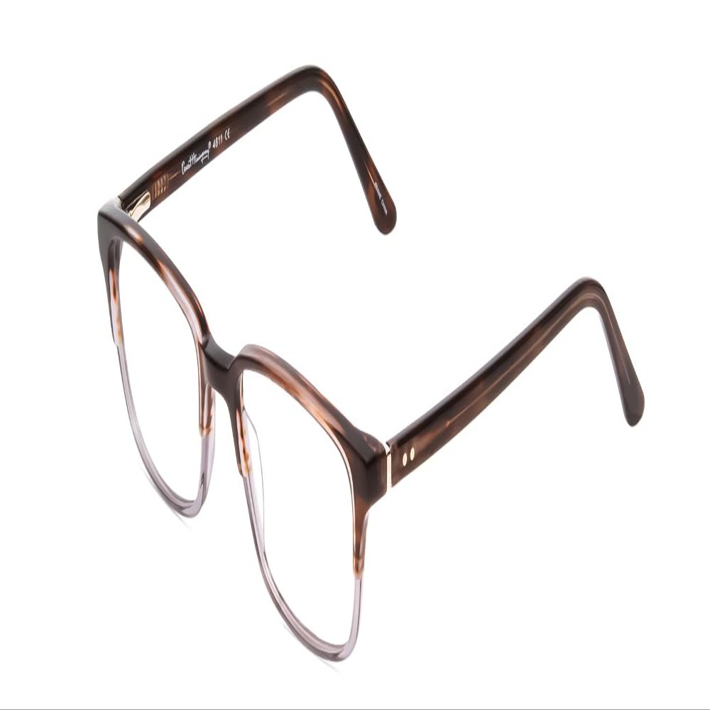 Calabria Ernest 4811 Cat-Eye Reading Glasses +0.75 Brown Tortoise Havana/Grey Crystal Layered Men Women