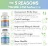 Nutranize Zone Twin-Pack Supplement System - Pharmacist-Designed Morning & Bedtime Capsules with Magnesium Glycinate, Vitamin D3, K2 MK7, Methylfolate, Chromium, Melatonin - 30 Day Supply (120 Count) view 2