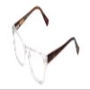 Calabria Ernest 4805 Cat-Eye Reading Glasses +4.00 Clear Crystal/Red Brown Tortoise Women view 1
