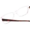 Calabria Ernest 4805 Cat-Eye Reading Glasses +4.00 Clear Crystal/Red Brown Tortoise Women view 4