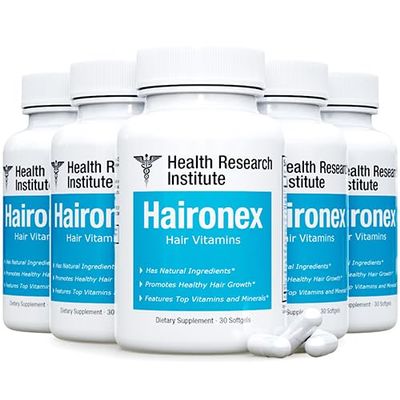 Haironex - All-Natural Formula -Healthy Hair Growth Support - 5btls - 150 Capsules