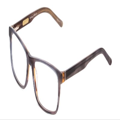 Calabria Ernest 4806 Rectangular Reading Glasses +2.25 Grey Blue/Auburn Brown Layered Mist Men Women