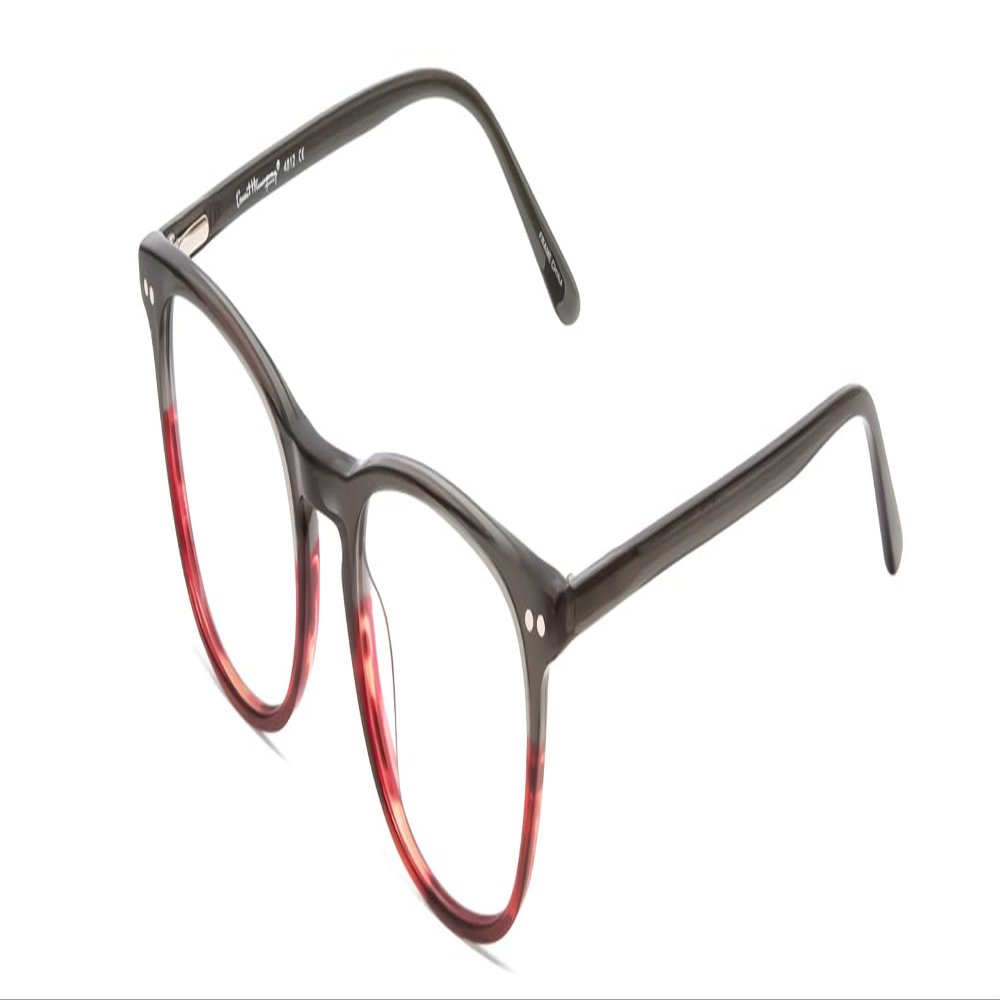 Calabria Ernest 4812 Round Reading Glasses +2.75 Forest Green/Amber Brown Crystal Fade Women
