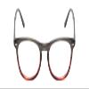Calabria Ernest 4812 Round Reading Glasses +2.75 Forest Green/Amber Brown Crystal Fade Women view 2